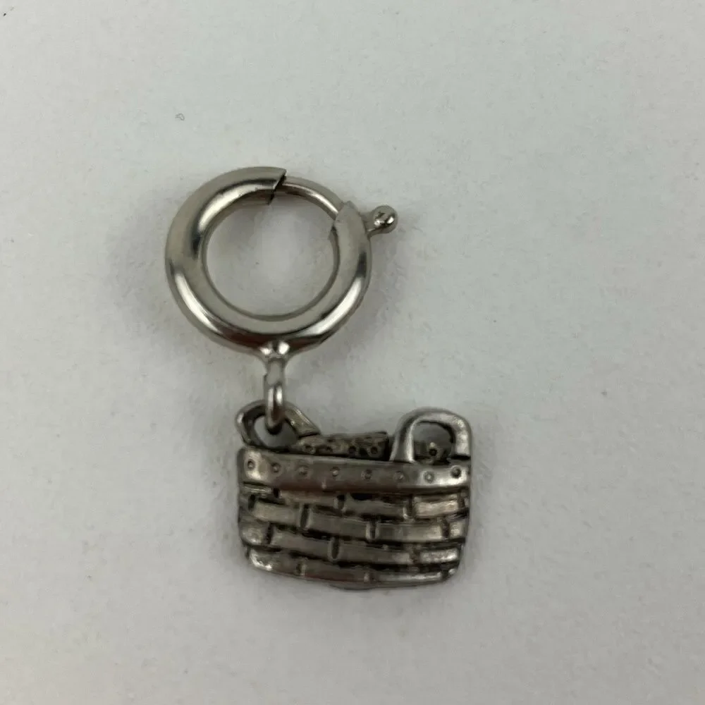 Longaberger Metal Pewter Basket Earrings Set of 3 | 1.5